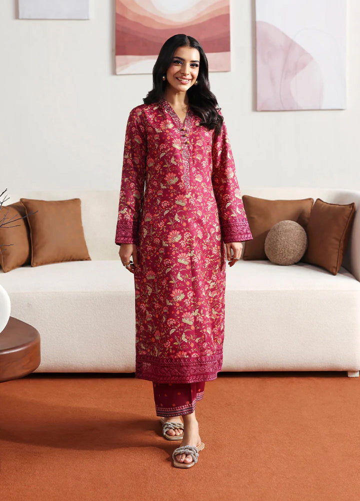 Basics by Gulaal Pret Embroidered Poly Lawn 2 Piece PL-11 Cerise - Summer Collection