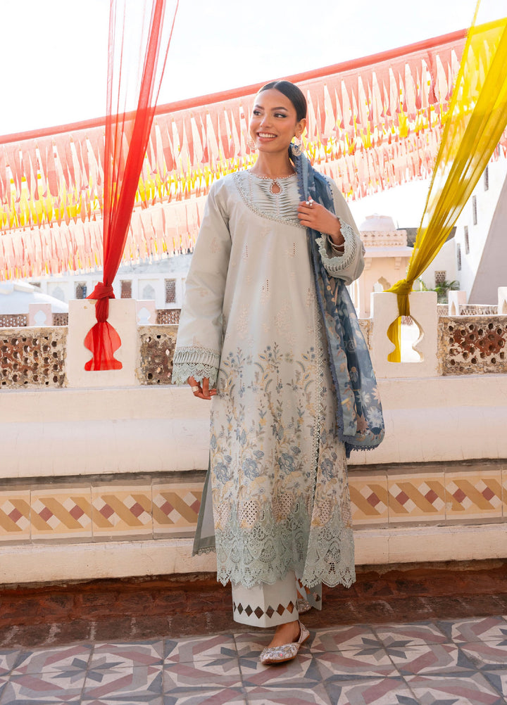 Basant Chikankari by Florent Unstitched Embroidered Luxury Lawn 3 Piece Suit FL26UBC FZ-5B - Summer Collection