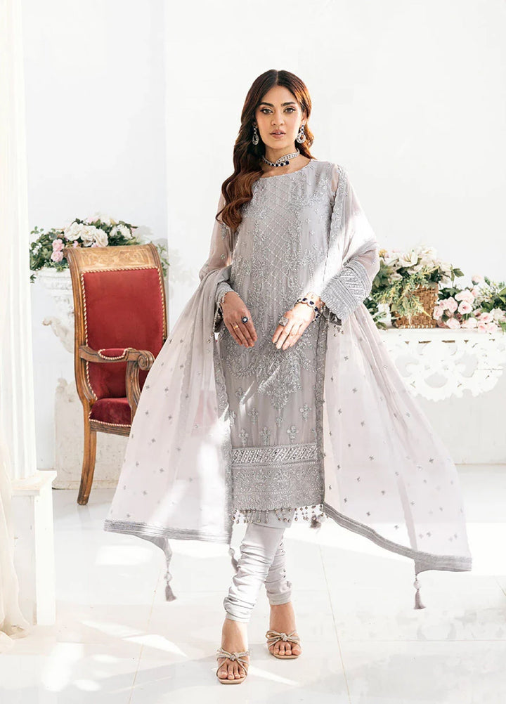 Signature by Salitex Embroidered Chiffon Suits Unstitched 3 Piece SUNS7CH034UT - Summer Collection