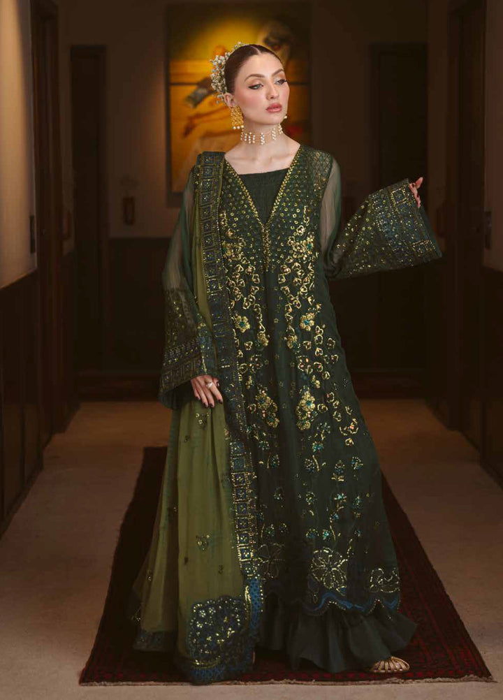 Elaya by Nureh Unstitched Embroidered Chiffon 4 Piece Suit NU26UEF NEL-93 - Festive Collection