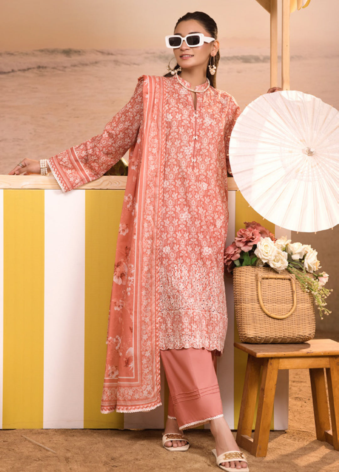 Regalia Textiles Unstitched Embroidered Lawn 3 Piece Suit RG26UEL D-7 - Casual Collection