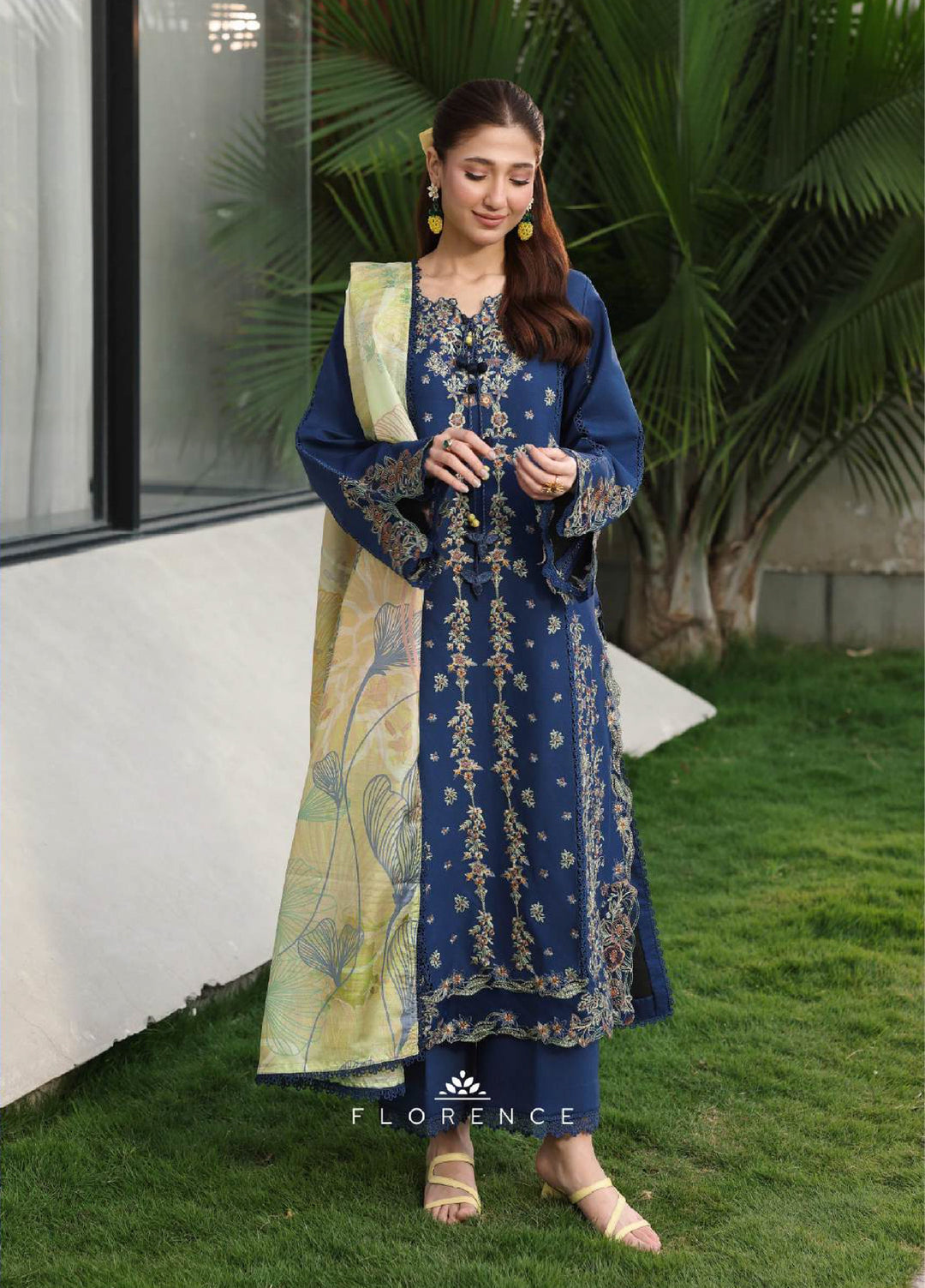 Florence by Rang Rasiya Unstitched Embroidered Lawn 3 Piece Suit RR26ULF Florence Mina - Festive Collection