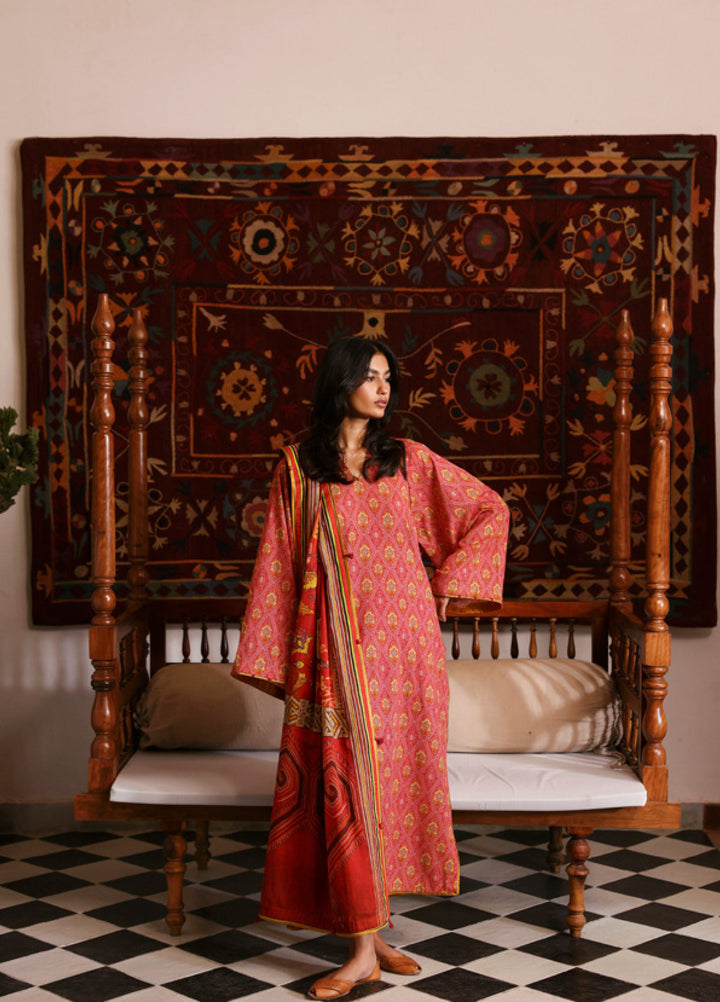 Amaya by Zaha Unstitched Printed Lawn 3 Piece Suit ZK26UAL Mehr APL26-07 - Casual Collection