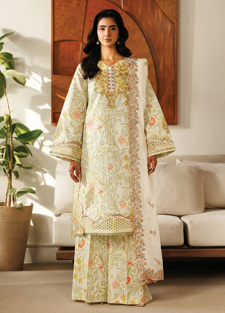 Leila by Mahnur Unstitched Embroidered Lawn 3 Piece Suit MN26ULL L-11 - Summer Collection