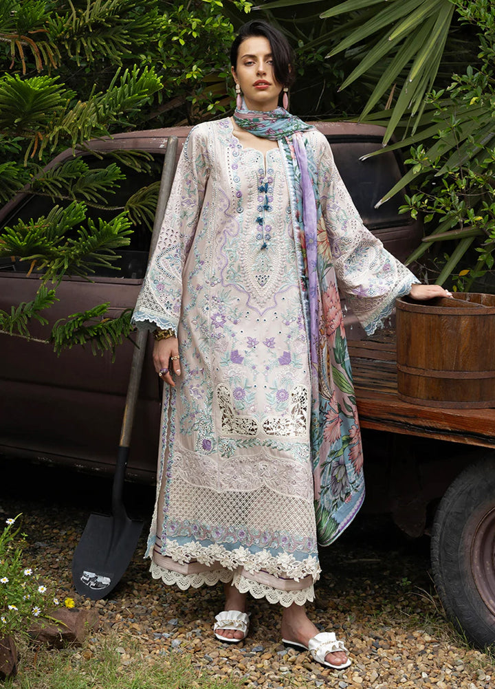 Mon Tresor by Esmel Unstitched Embroidered Luxury Lawn 3 Piece Suit EML26UMT D2-Aria - Summer Collection