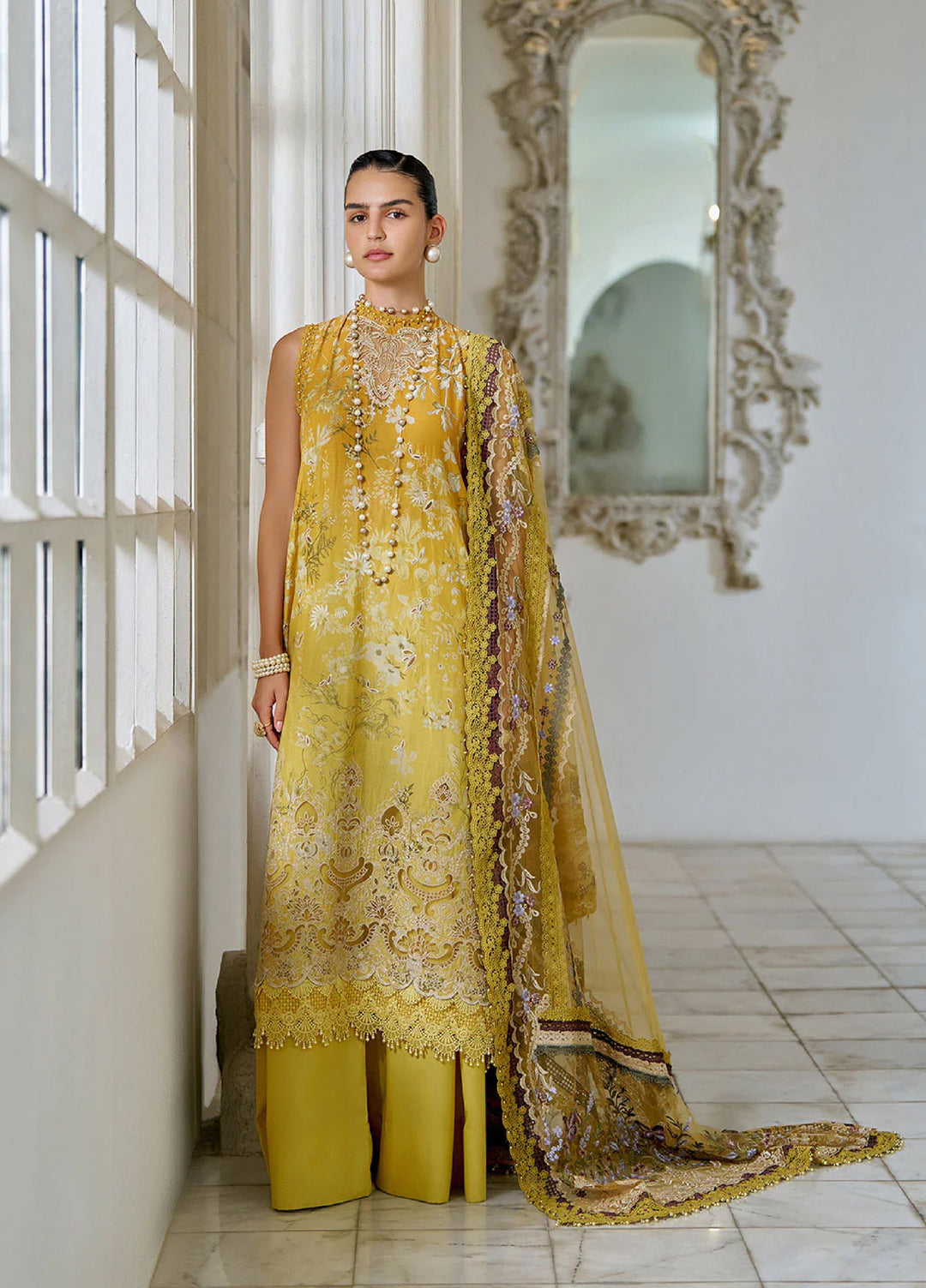 Sobia Nazir Unstitched Embroidered Luxury Lawn 3 Piece Suit SN26ULE D-12 B - Eid Collection