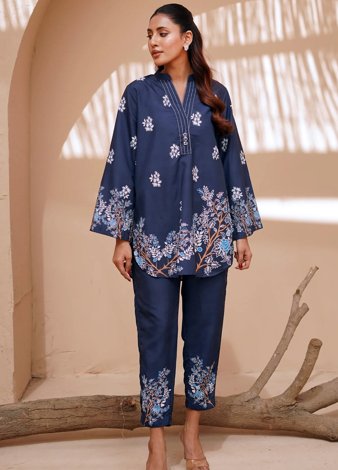 Nairah Women Pret Printed Cambric Suit NAH26PN MIDNIGHT BLUE - Spring Collection