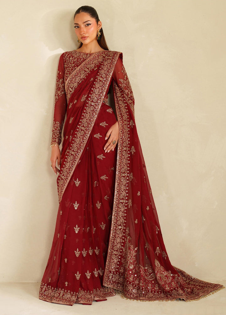 Meesa by Zarif Unstitched Chiffon Embroidered Suits 3 Piece ZR25UF ZRF-ML-07 SUMRAH - Winter Collection