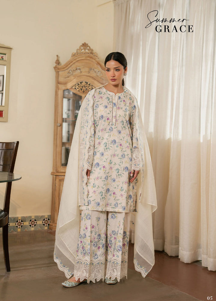 Mahiri by Cross Stitch Unstitched Embroidered Lawn 3 Piece Suit CS26UM D-5 SUMMER GRACE - Summer Collection