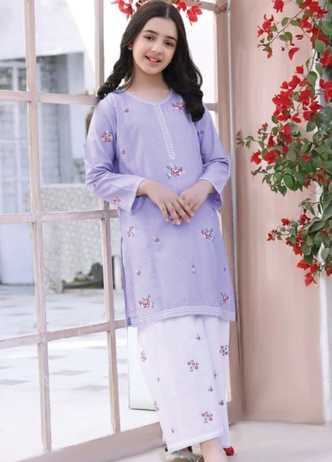 Fresh Birds Kids RTW Embroidered Lawn 2 Piece Suit Ria-FB-03 - Casual Collection