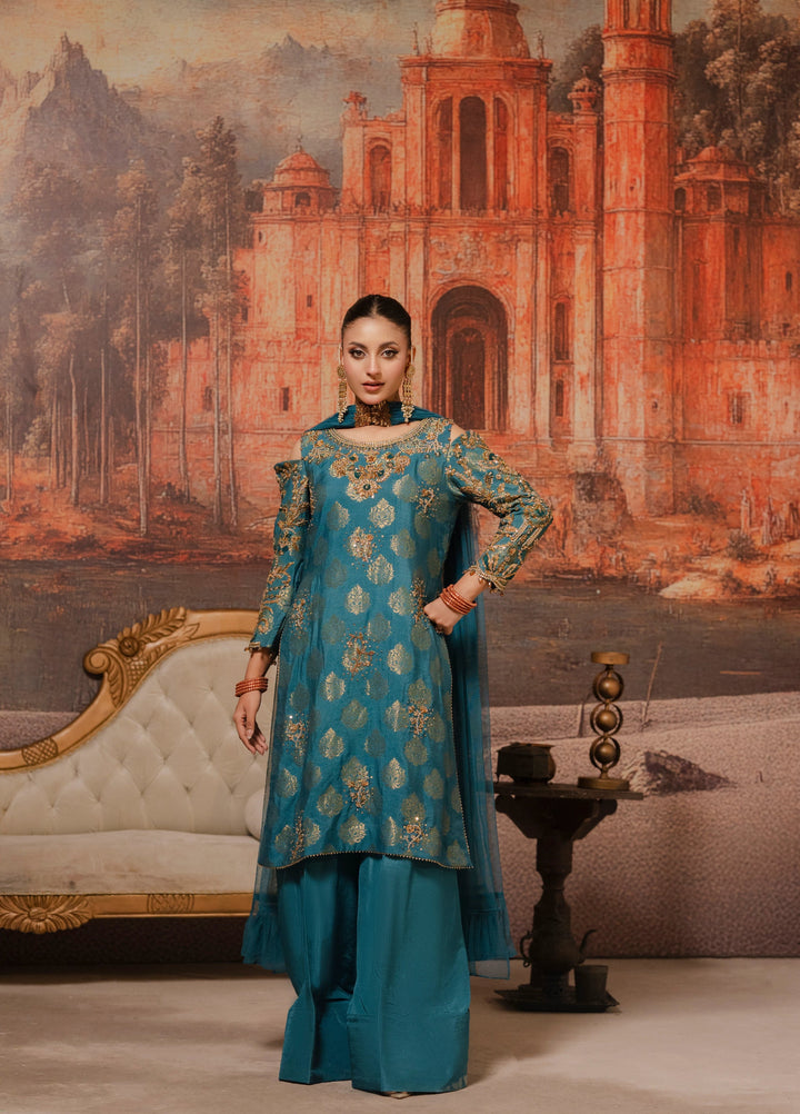 Lia by Miras Women Pret 3 Piece Embroidered Banarsi Khaddi NAZA - Festive Collection