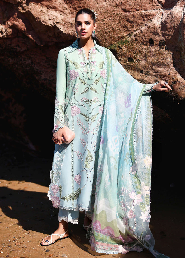 Saira Shakira Unstitched Embroidered Lawn 3 Piece Suit SSR26ULE SS-003B - Eid Collection
