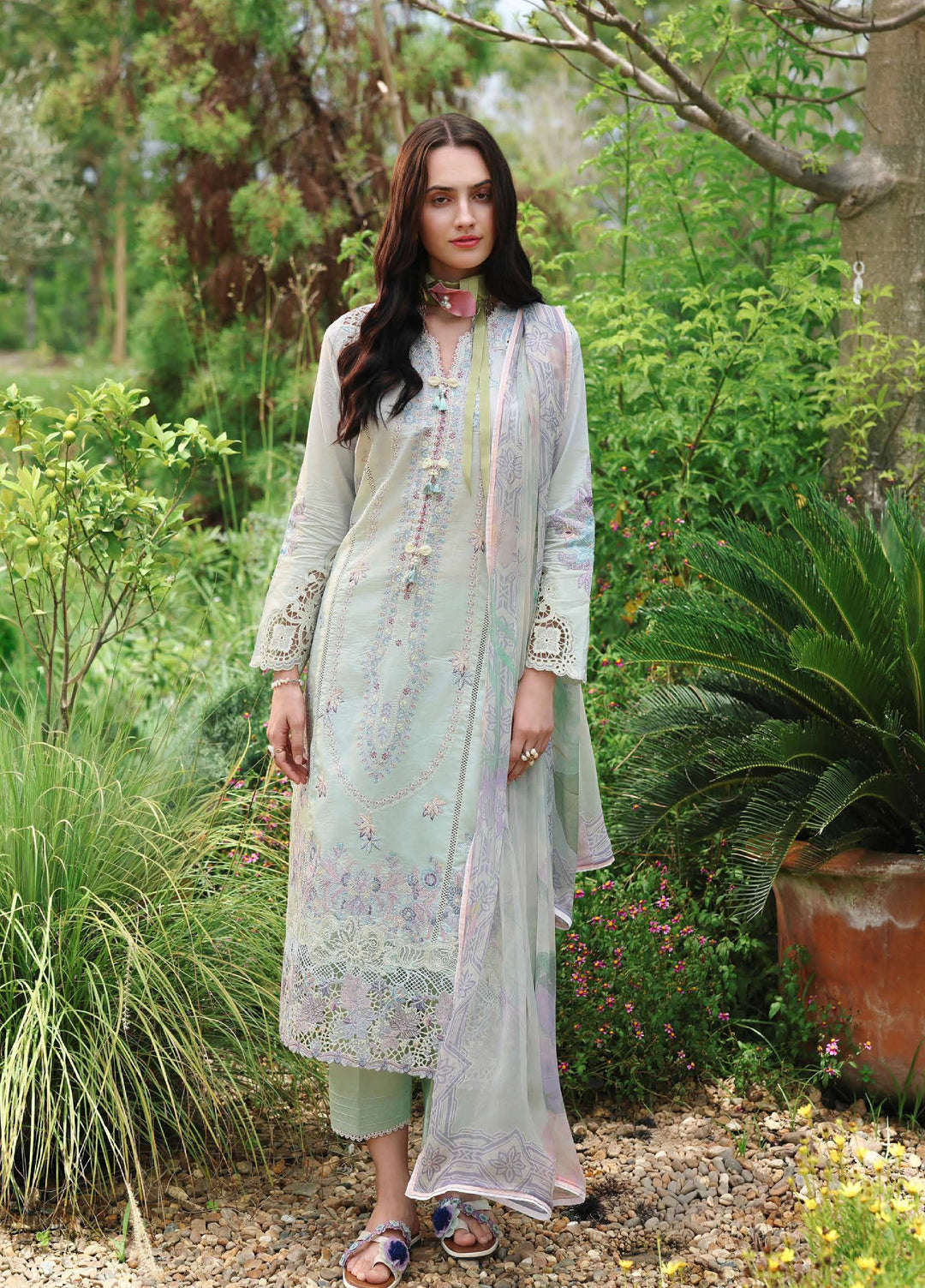 The Secret Garden by Mushq Unstitched Embroidered Lawn 3 Piece Suit MU26USG Garden Royale HUNSS260403 - Festive Collection