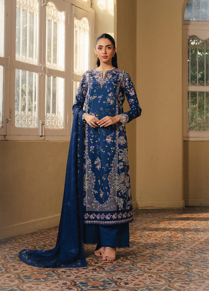 Daybreak by Afrozeh Unstitched Printkari Embroidered Lawn 3 Piece Suit AF26UDB D-9 DUSKMELT - Summer Collection