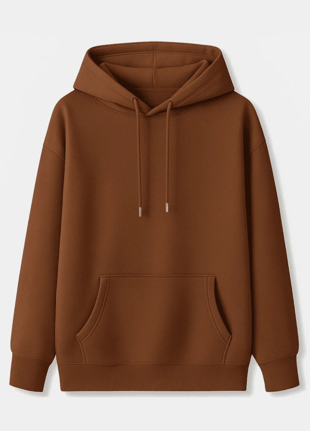 Mercato RTW Solids Fleece 1 Piece Brown Pullover Hoodie