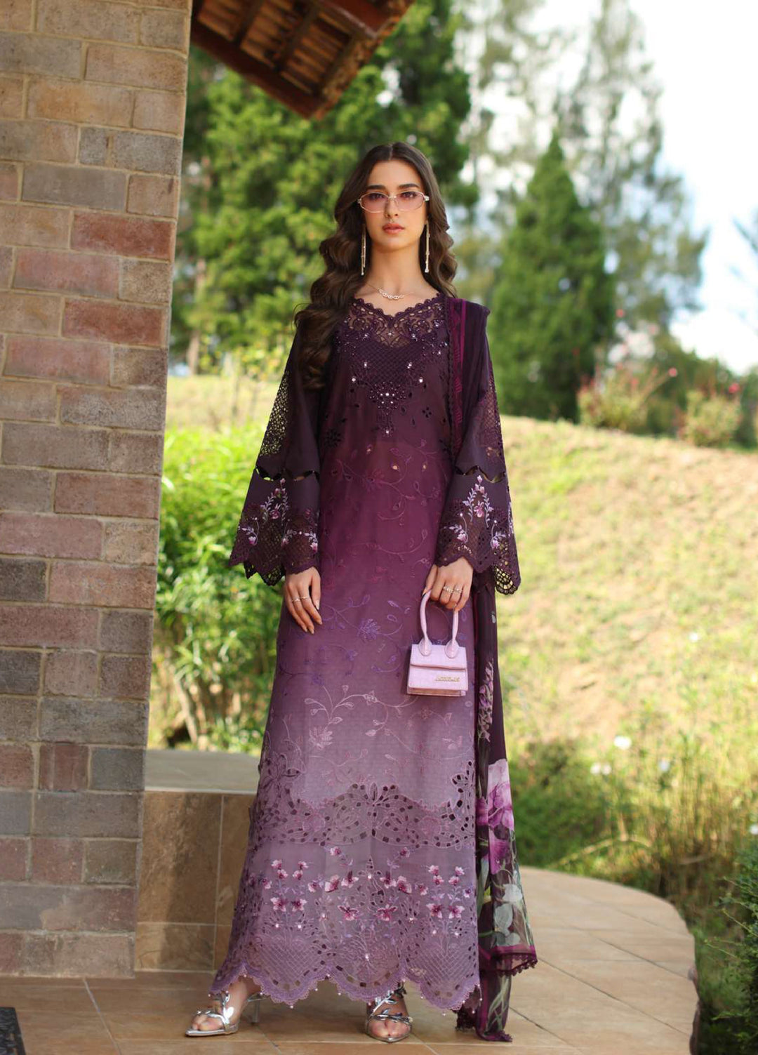 Noor by Saadia Asad Unstitched Embroidered Luxury Lawn 3 Piece Suit SA26UNL D4B-SERAPHINE - Eid Collection