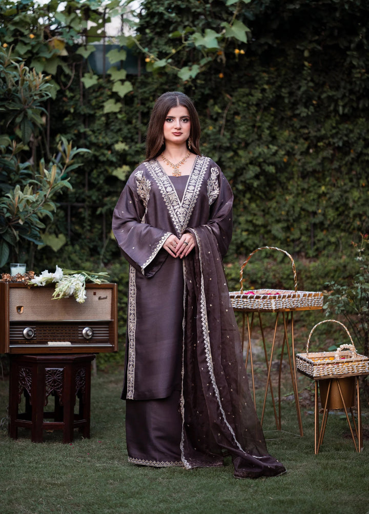 Sitaray by Reezas Women Pret Silk Embroidered 3 Piece saahil - Festive Collection