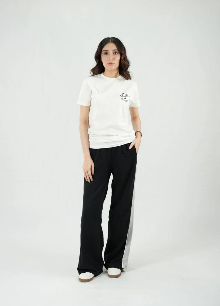 Mercato RTW Solids Cotton 1 Piece Round Neck White Shirt
