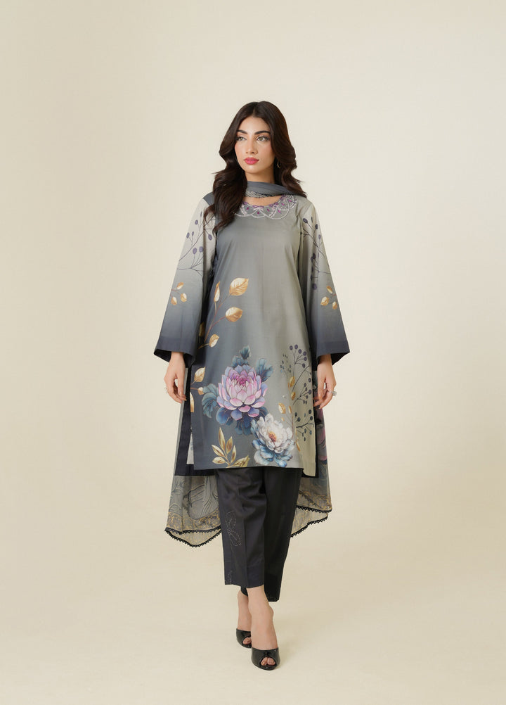 Zar e Jahan by Huma Gul Unstitched Printed Lawn 3 Piece Suit LIYANAHG-905 - Casual Collection