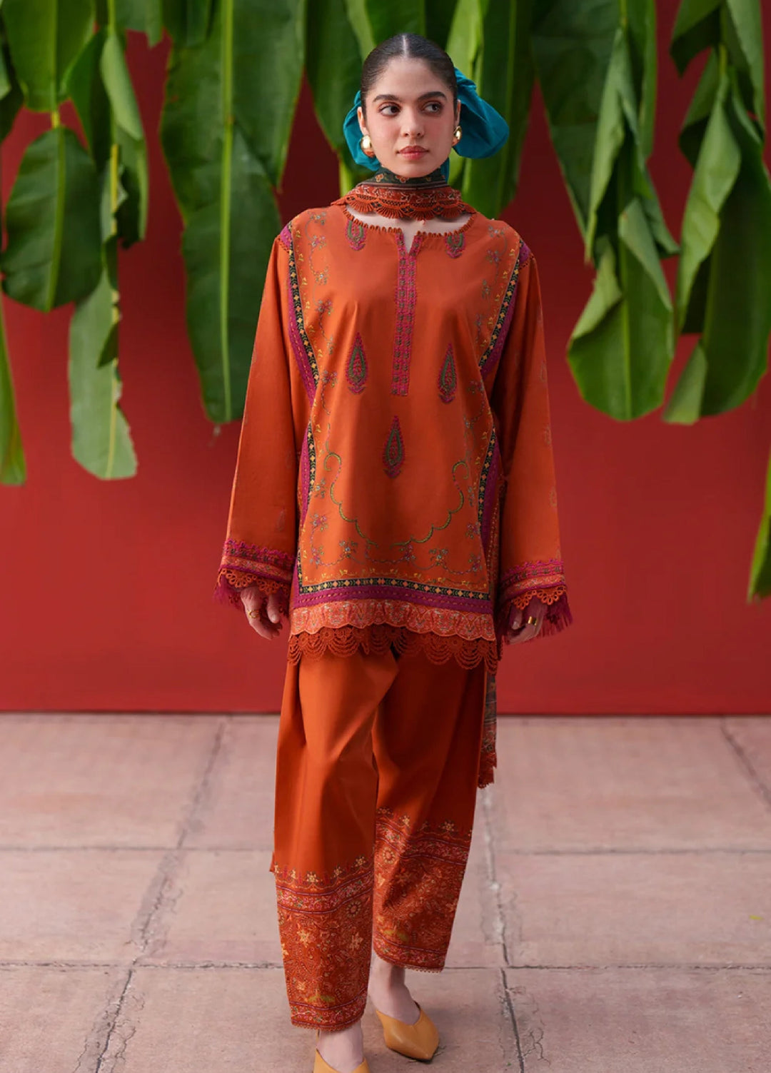 Laanem by Saira Rizwan Unstitched Embroidered Lawn 3 Piece Suit SR26ULL AZAI-B - Summer Collection