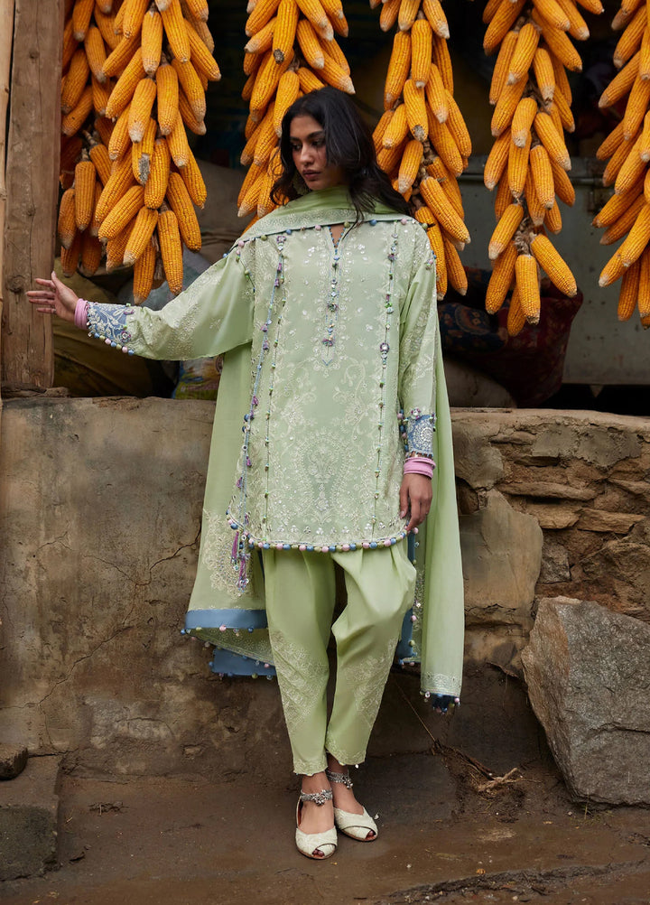 Meili by Zaha Unstitched Embroidered Lawn 3 Piece Suit ZK26UML ZL26-02A - Festive Collection