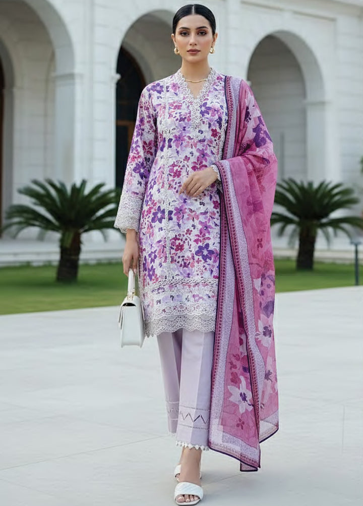 Komal Lawn by Lakhany Unstitched Embroidered Lawn 3 Piece Suit LSM26UK LG-IZ-0516 - Summer Collection