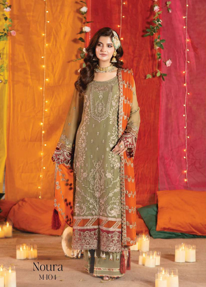 Shagun by Imrozia Premium Women 3 Piece Chiffon Suit M-104 Noura - Festive Collection
