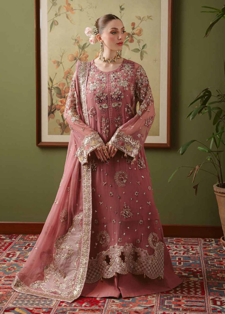 Elaya by Nureh Unstitched Embroidered Chiffon 4 Piece Suit NU26UEF NEL-91 - Festive Collection