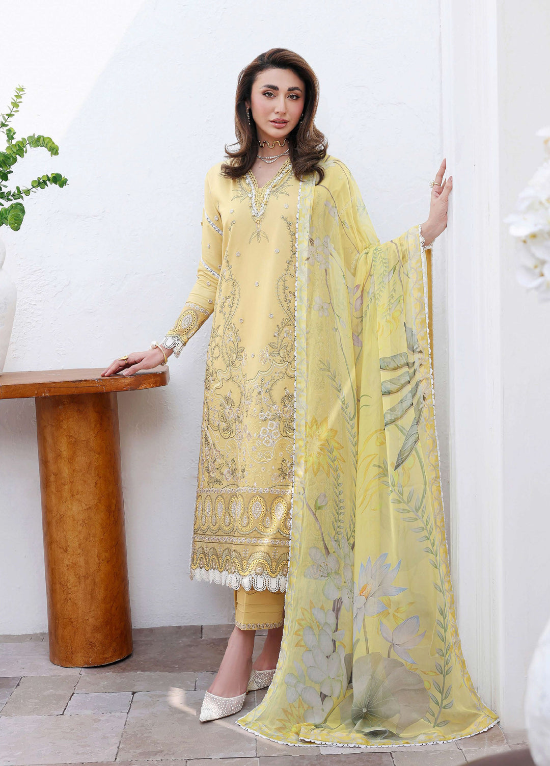 Floral Reverie by Roheenaz Unstitched Embroidered Lawn 3 Piece Suit RN26UFRL SUMMER GLOW - Festive Collection