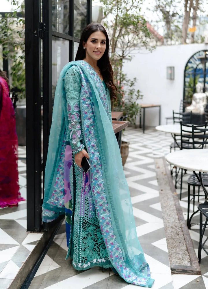 Afrozeh Embroidered Lawn Suits Unstitched 3 Piece AF25UL25 D-010 Sovana - Luxury Collection