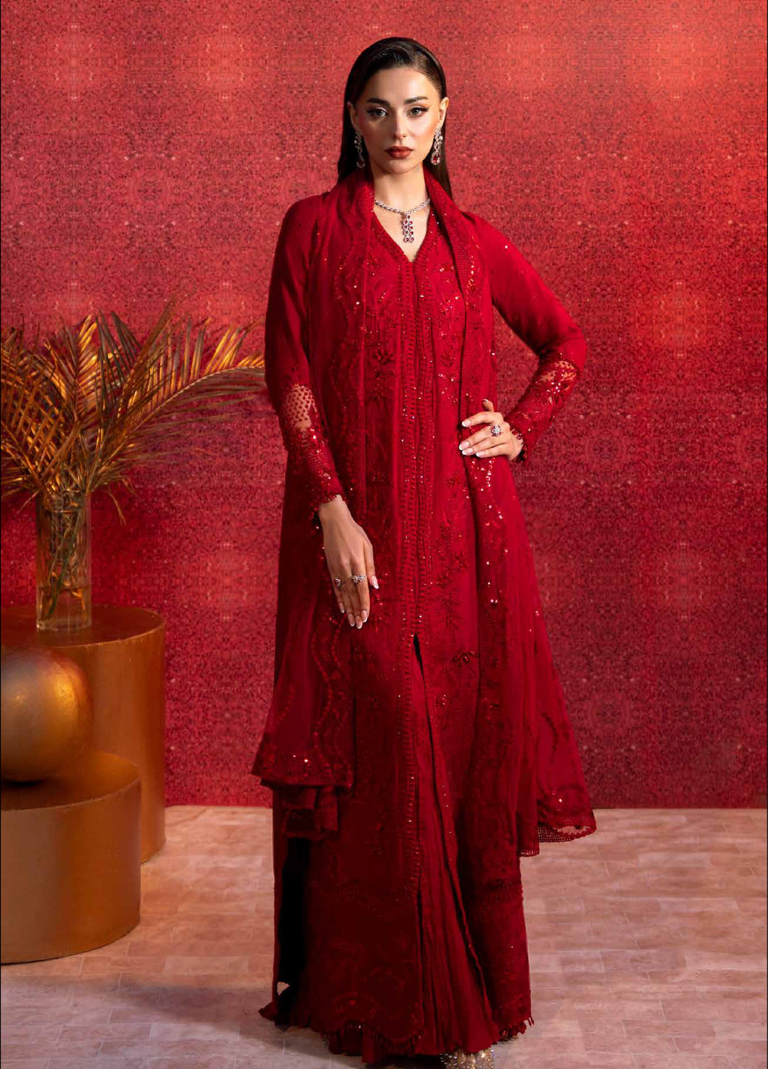 Zarmina by Zariya Unstitched Embroidered Russian Silk 3 Piece Suit ZRY26UZ ZB50042 - Festive Collection