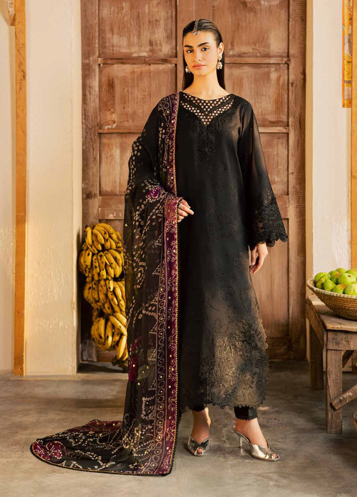 Bazar by Nureh Unstitched Chikankari Lawn 4 Piece Suit NU26UNL NE-257 - Eid Collection
