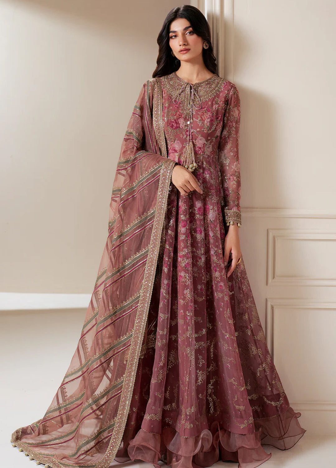 Jazmin Unstitched Chiffon Embroidered Suits 3 Piece JZ25CF JZ-UC-D3064 - Festive Collection