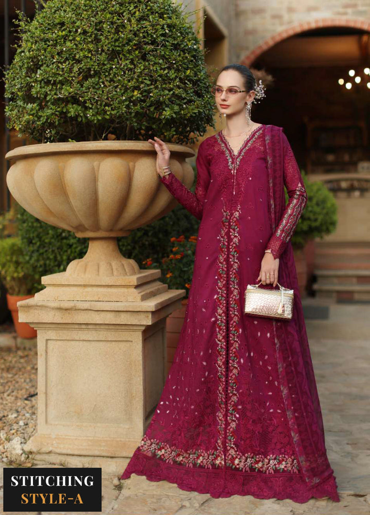 Noor by Saadia Asad Unstitched Embroidered Luxury Lawn 3 Piece Suit SA26UNL D6A-ZELINA - Eid Collection