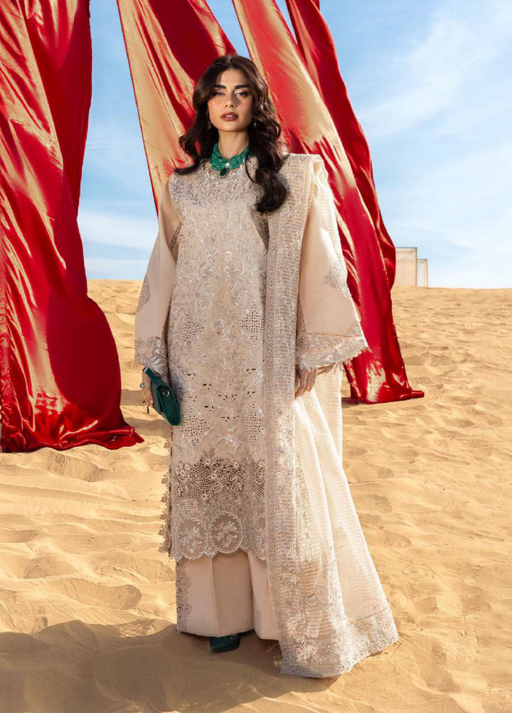 Rang Rasiya Premium Unstitched Embroidered Lawn 3 Piece Suit RR26UP D-5 Mayel - Festive Collection