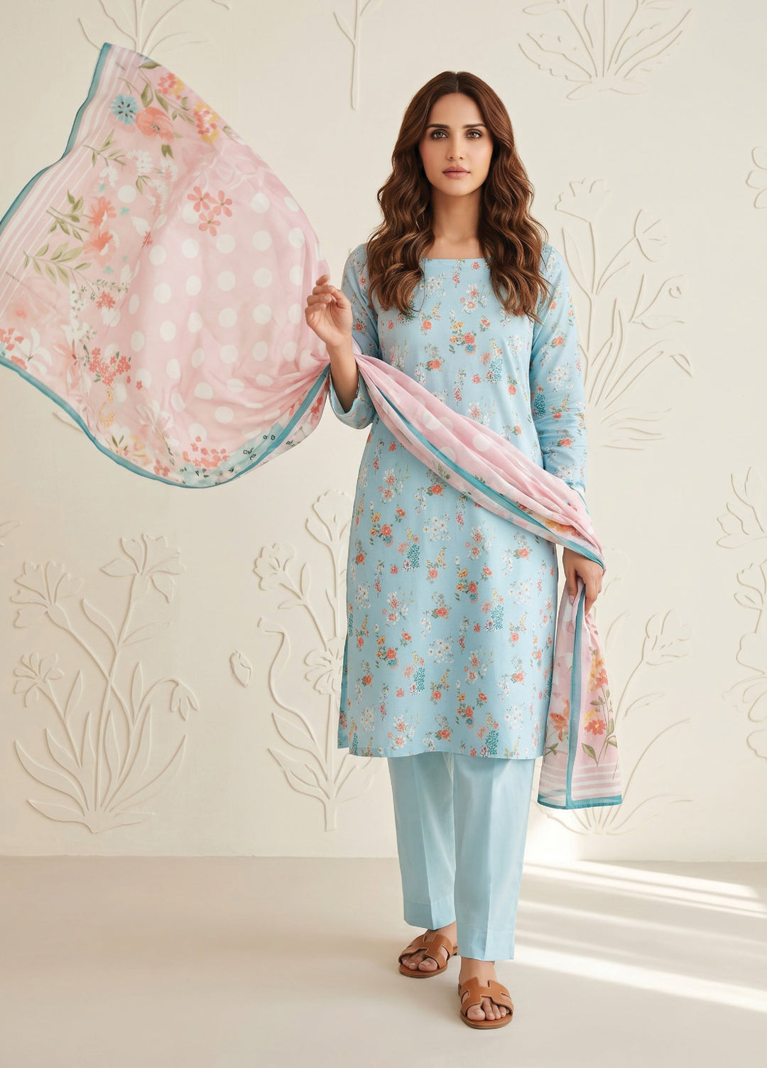 Salina by Regalia Textiles Unstitched Printed Lawn 3 Piece Suit RG26USII D-6 - Casual Collection