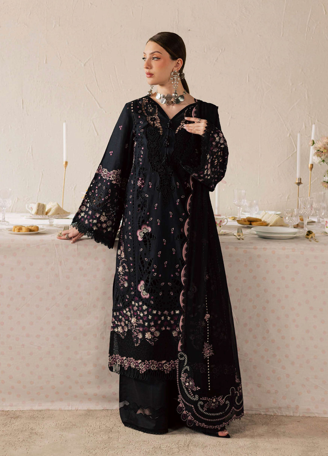 Feya by Nureh Unstitched Embroidered Lawn 3 Piece Suit NU26UFEL FE-18 - Eid Collection