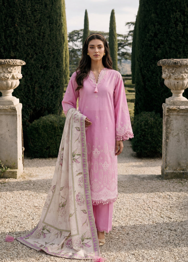 Zellbury Unstitched Embroidered Cotton 3 Piece Suit ZB26UCC WUC26E34055 - Casual Collection