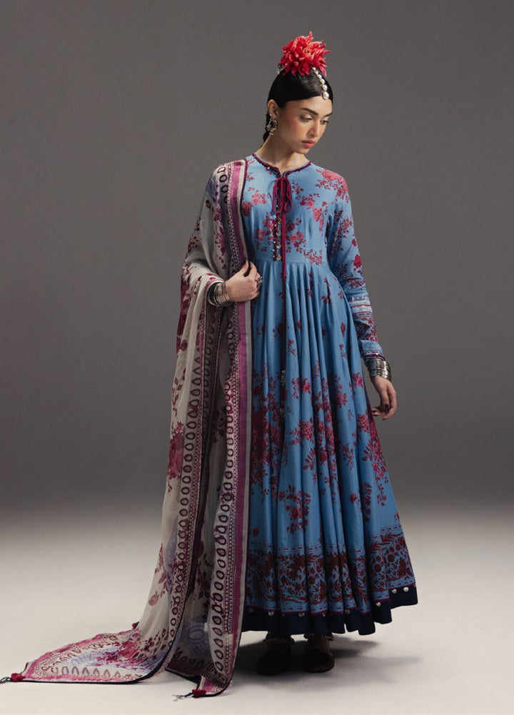 Anarkali by Zara Shahjahan Unstitched Embroidered Lawn 3 Piece Suit ZS26UAL D-02 FALAK ARA - Eid Collection