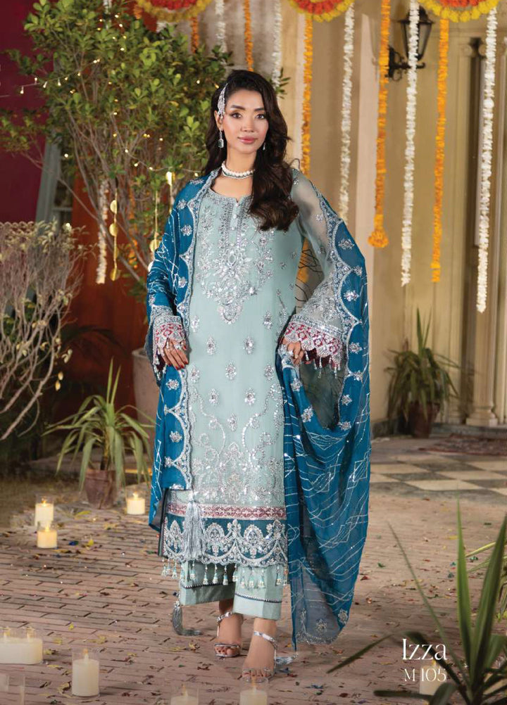 Shagun by Imrozia Premium Women 3 Piece Chiffon Suit M-105 Izza - Festive Collection