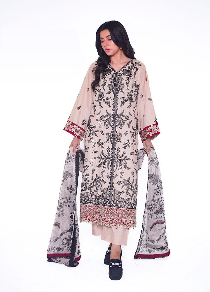 Ileen by naba bilal RTW Embroidered Lawn 3 Piece Suit IN26REL Aina - Casual Collection