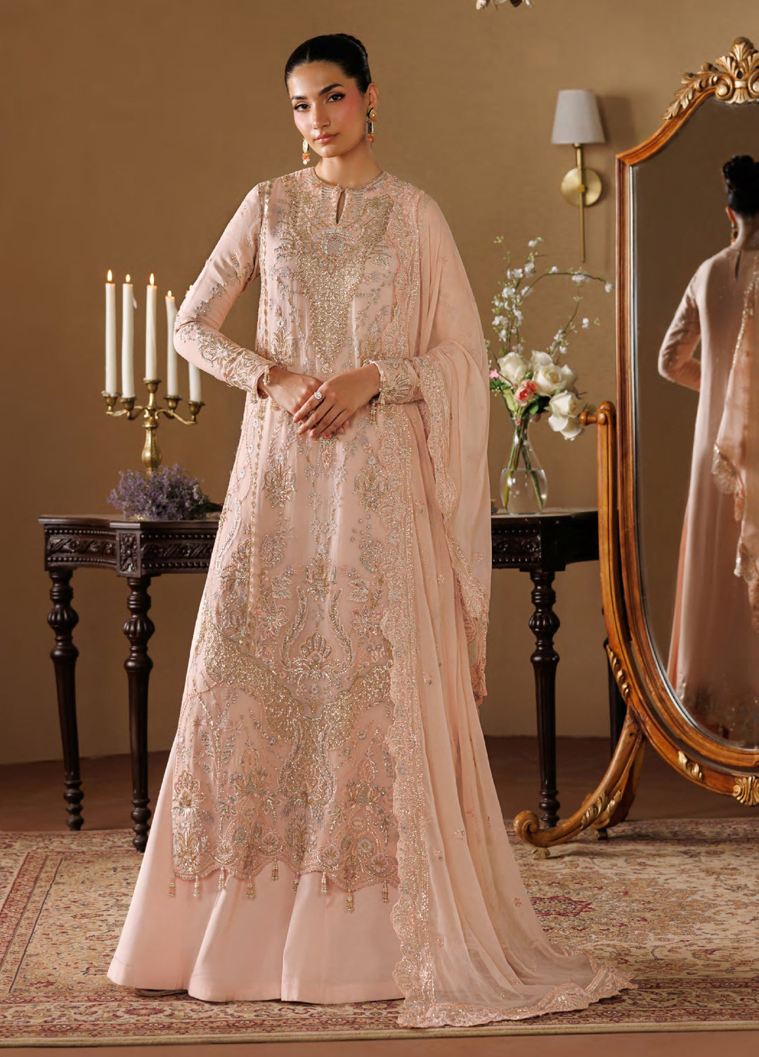 Celeste by Emaan Adeel Unstitched Embroidered Chiffon 3 Piece Suit EA26UCF Reverie - Festive Collection