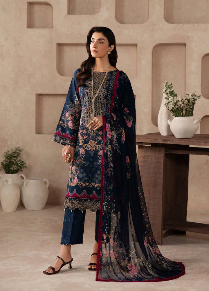 Gulaal Unstitched Embroidered Lawn 3 Piece Suit GL26ULF Aluxe D-8 - Festive Collection