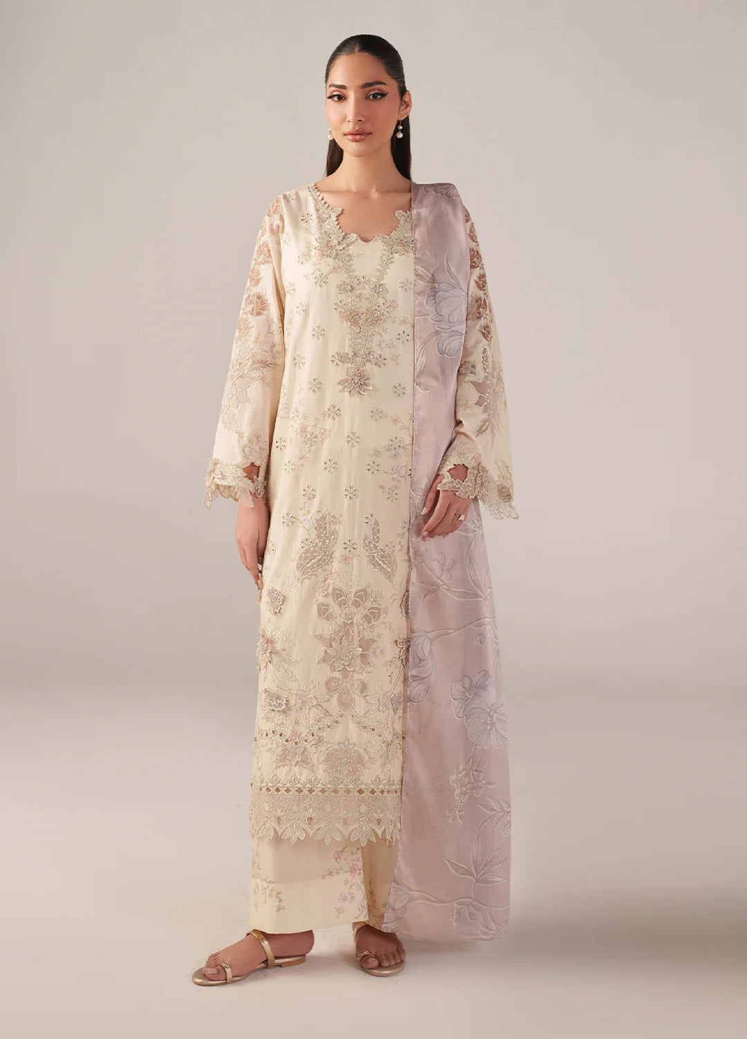 Iznik Unstitched Embroidered Lawn 3 Piece Suit IZ26US SS-06 - Summer Collection