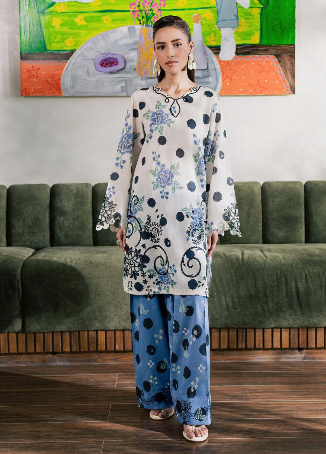Ballerina by Nureh Unstitched Printed Chikankari Lawn 2 Piece Suit NU26UBCL NU2-212 - Casual Collection
