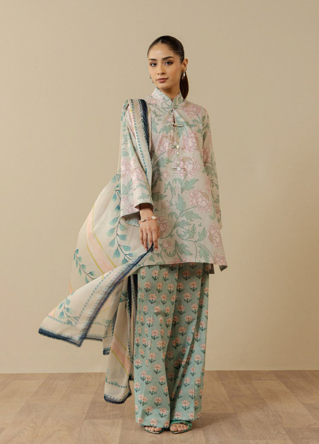 Coco by Zara Shahjahan Unstitched Printed Lawn 3 Piece Suit CZS26UPL MIREYA-5A - Summer Collection