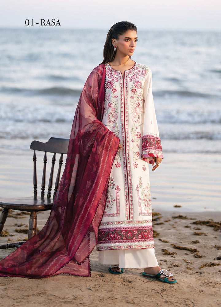 Layana by Xenia Formals Unstitched Embroidered Lawn 3 Piece Suit XE26ULL D-1 Rasa - Summer Collection