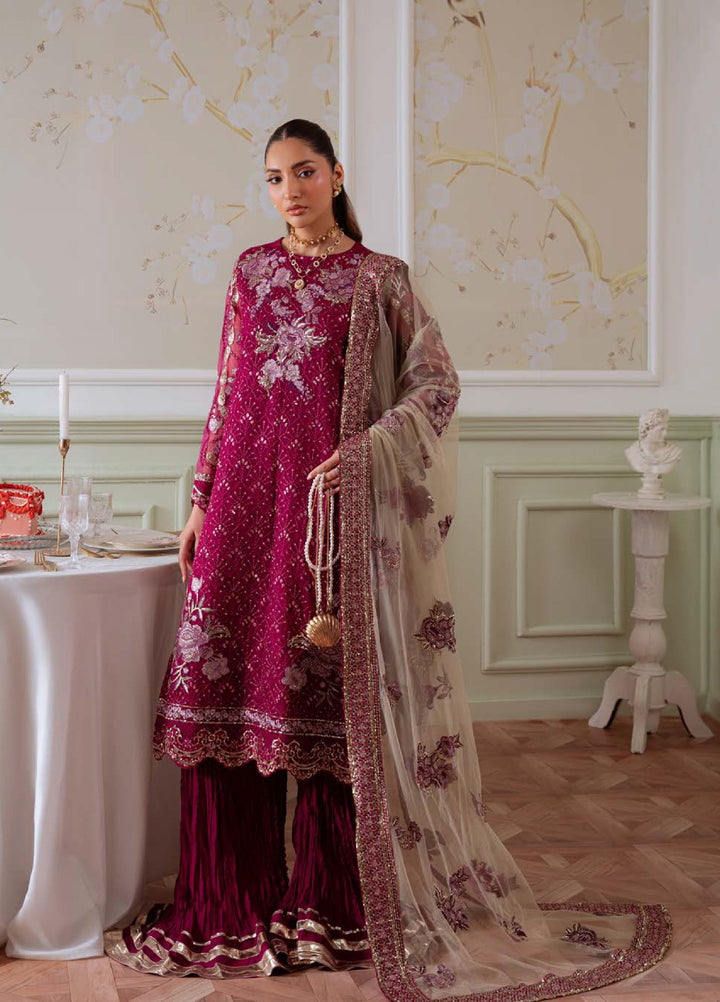 Elanora by Nureh Embroidered Unstitched Luxury Chiffon 3 Piece Suits NU25EC NEL-78 - Festive Collection