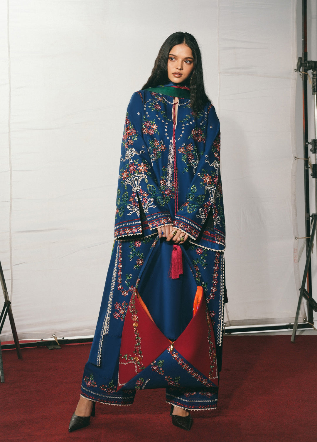 Jugnu by Hussain Rehar Unstitched Embroidered Cotton 3 Piece Suit HR26UJC PEROZ - Festive Collection