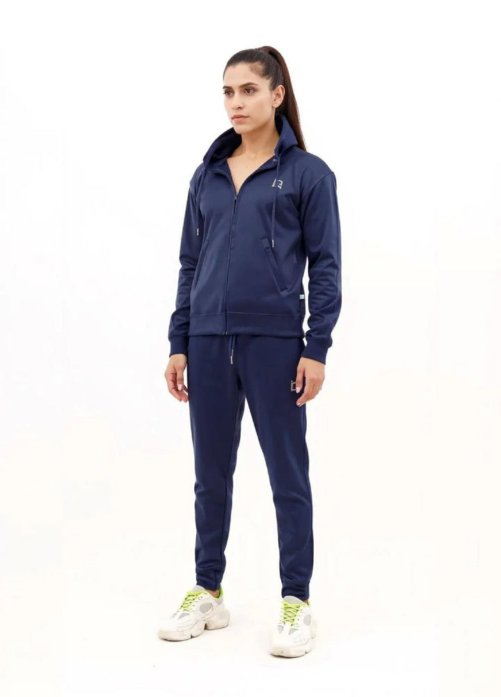 IQ Exclusive Women Winter Track Suit W-Sapphire Zipper Tracksuit